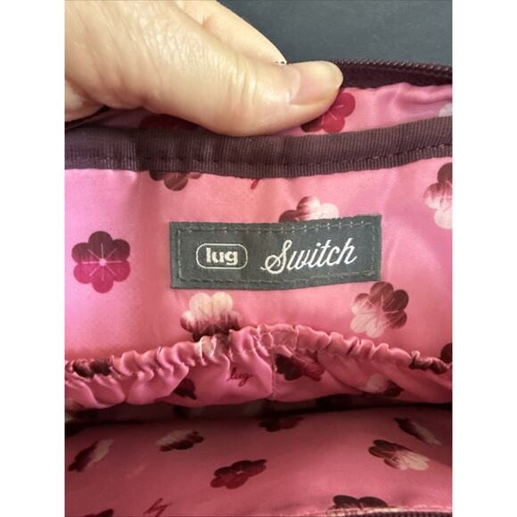 Pink Magenta Lug SWITCH Mini‎ Crossbody Belt Bag Wristlet 6x9 Nylon Tie Dye - Picture 9 of 16